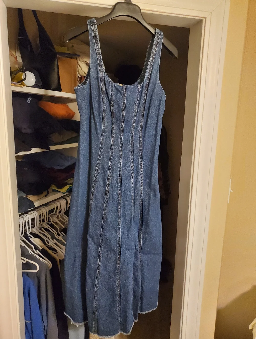 Sleeveless Denim Midi Dress - Picture 3 of 3